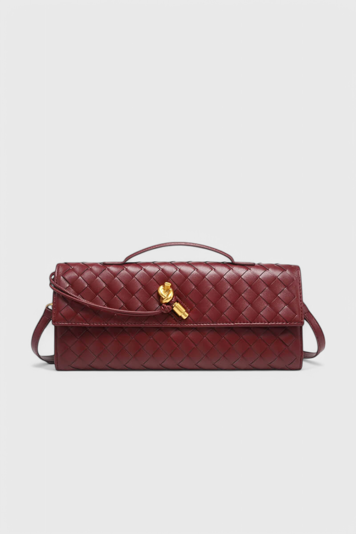 Melanie | Cartera de mano con lazo dorado