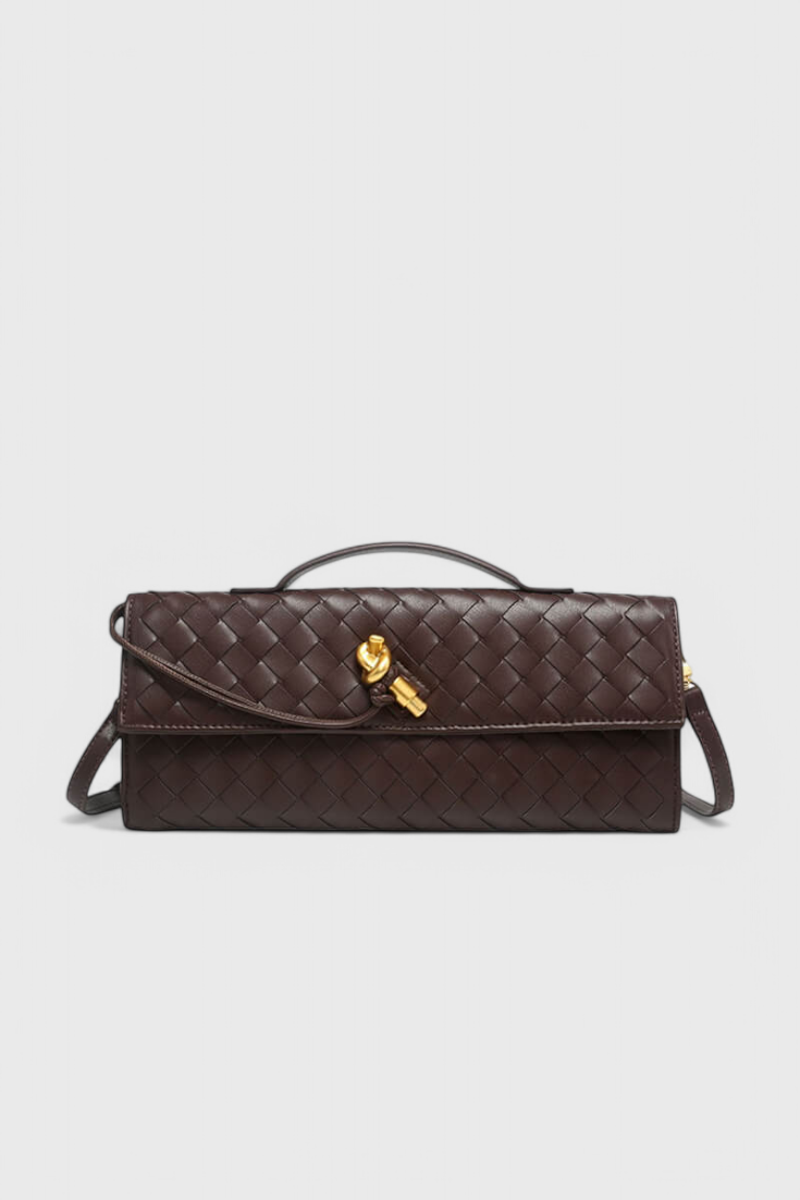 Melanie | Cartera de mano con lazo dorado