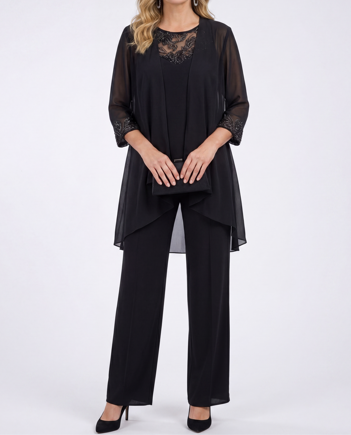 Elena | Conjunto con Chaqueta Fluida y Pantalón Palazzo