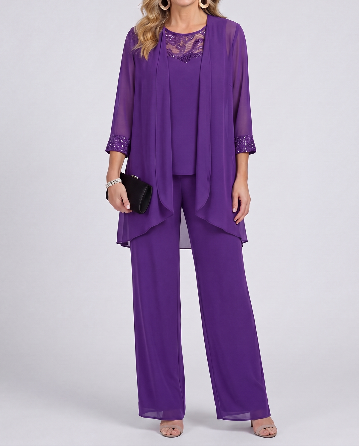 Elena | Conjunto con Chaqueta Fluida y Pantalón Palazzo
