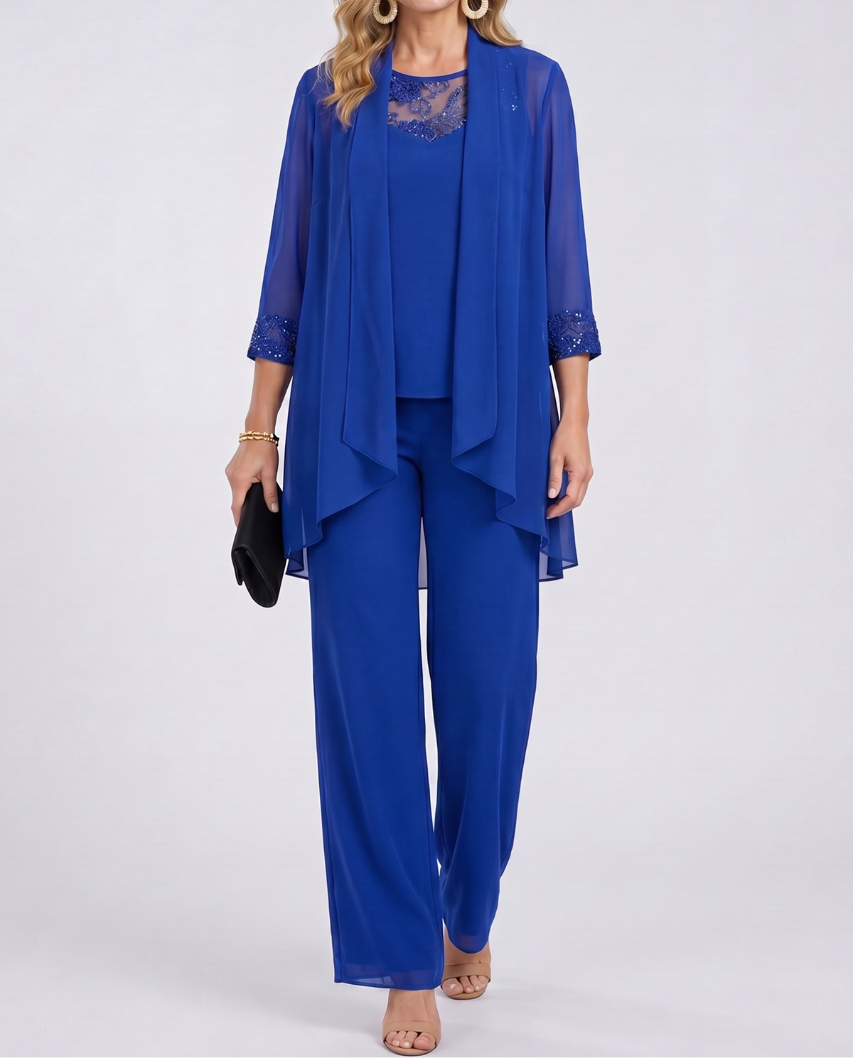 Elena | Conjunto con Chaqueta Fluida y Pantalón Palazzo